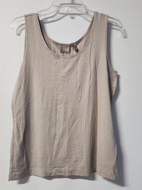 🤎Chico's Neutral Beige Tank Top Women's Size 1 Soft Stretch Casual Career Wear